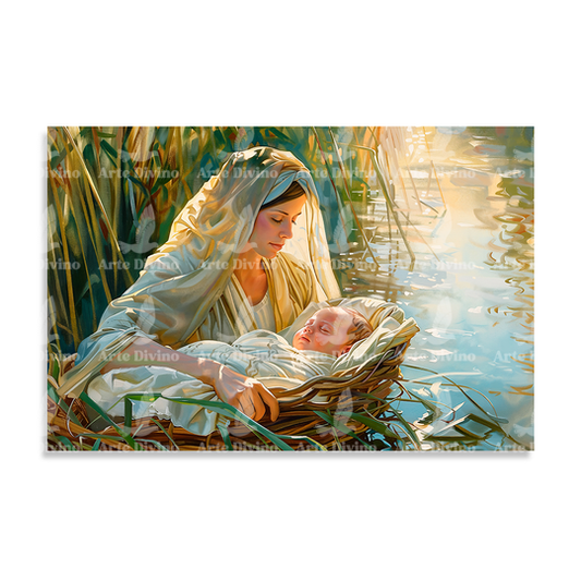 PROTECCIÓN DIVINA (ÉXODO 2:1-6) CUADRO DECORATIVO