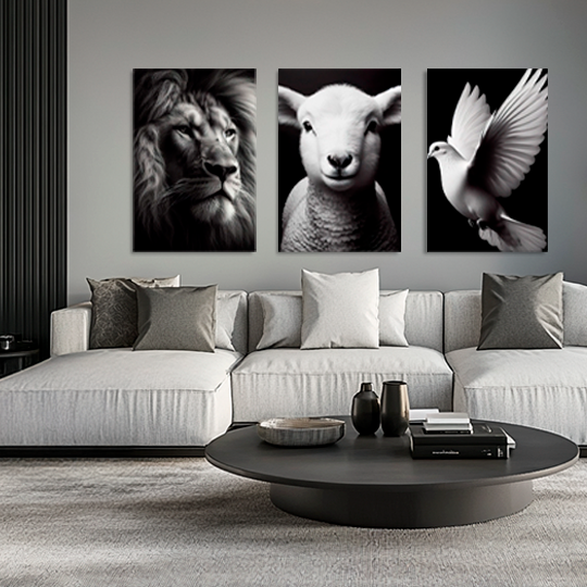 "DIVINE TRINITY" SET OF DECORATIVE PAINTINGS