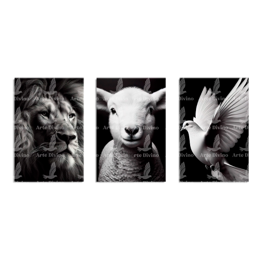 "DIVINE TRINITY" SET OF DECORATIVE PAINTINGS