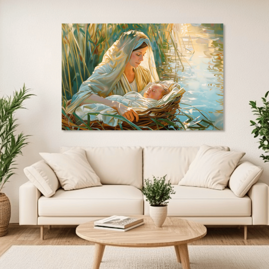 DIVINE PROTECTION (EXODUS 2:1-6) DECORATIVE PICTURE