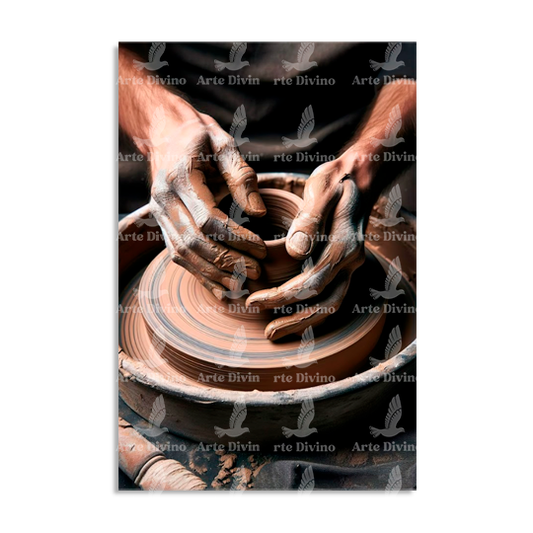 MANOS DEL CREADOR (JEREMÍAS 18:6) CUADRO DECORATIVO