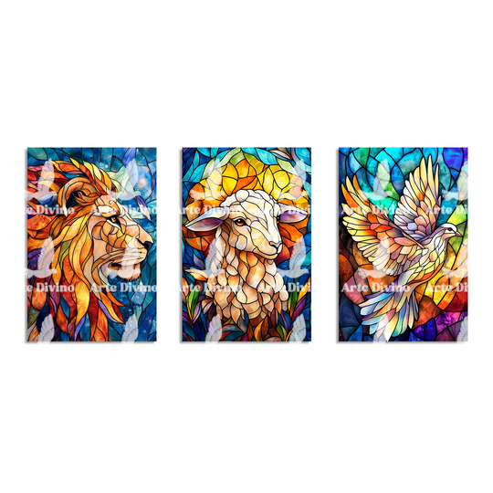 "TRINITY OF LIGHT" SET OF DECORATIVE PAINTINGS