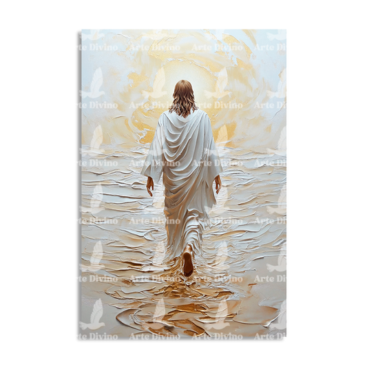 LUZ EN LAS AGUAS (MATEO 14:25-31) CUADRO DECORATIVO