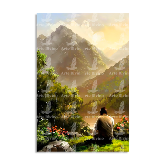 ORANDO (SALMO 5:3) CUADRO DECORATIVO