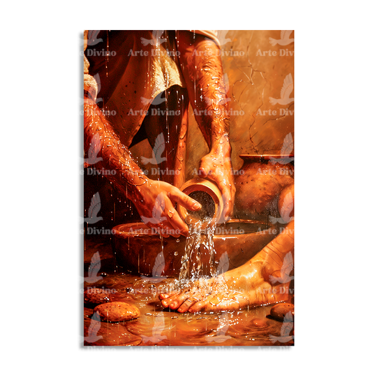 WATER OF HUMILITY (JOHN 13:12-16) DECORATIVE PICTURE