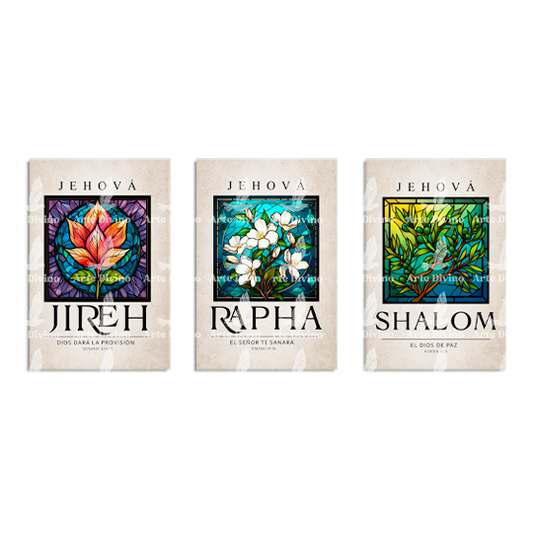 "JEHOVÁ ES" SET DE CUADROS DECORATIVOS