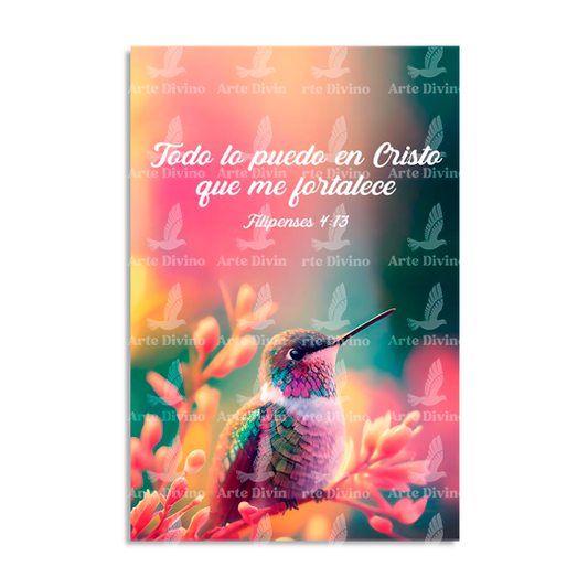 CRISTO ME FORTALECE (FILIPENSES 4:13) CUADRO DECORATIVO