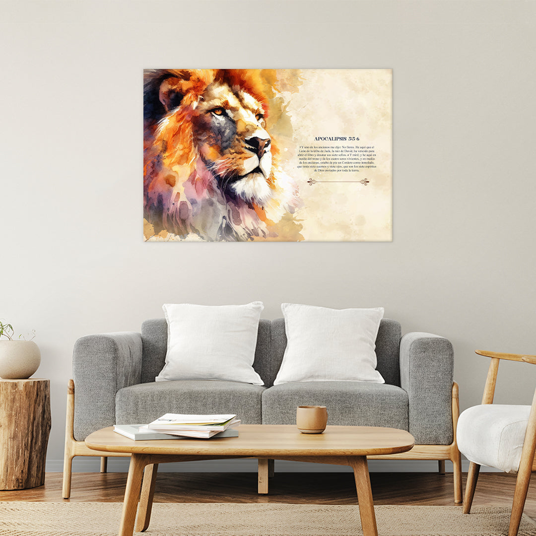 "Lion of Judah" watercolor (horizontal)