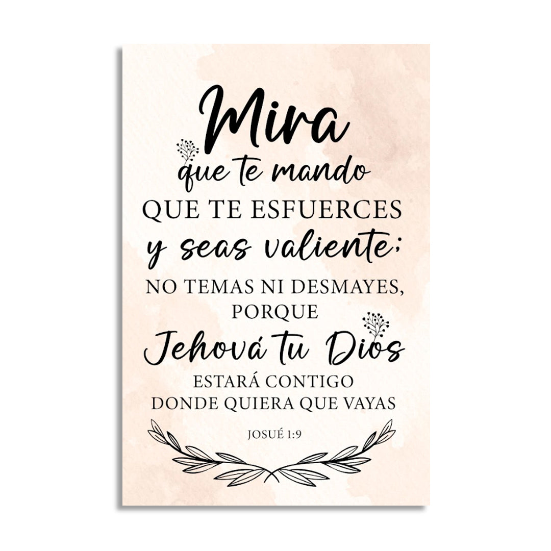 "JOSHUA 1:9" decorative painting