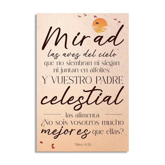"MATEO 6:26" cuadro decorativo