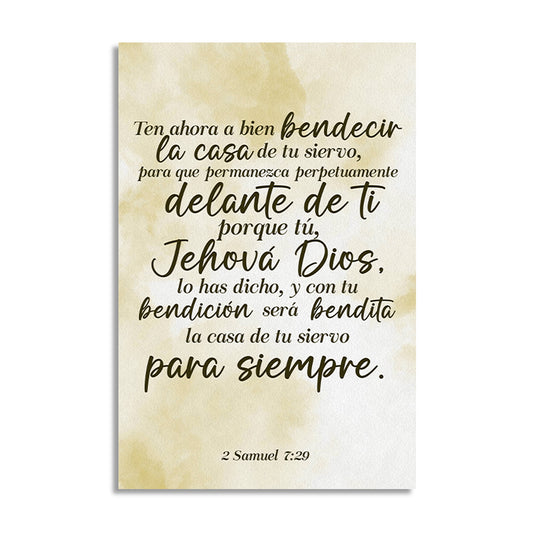 "2 SAMUEL 7:29" cuadro decorativo