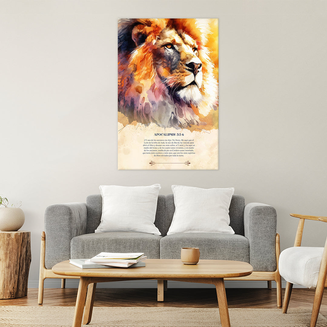 "Lion of Judah" watercolor (vertical)