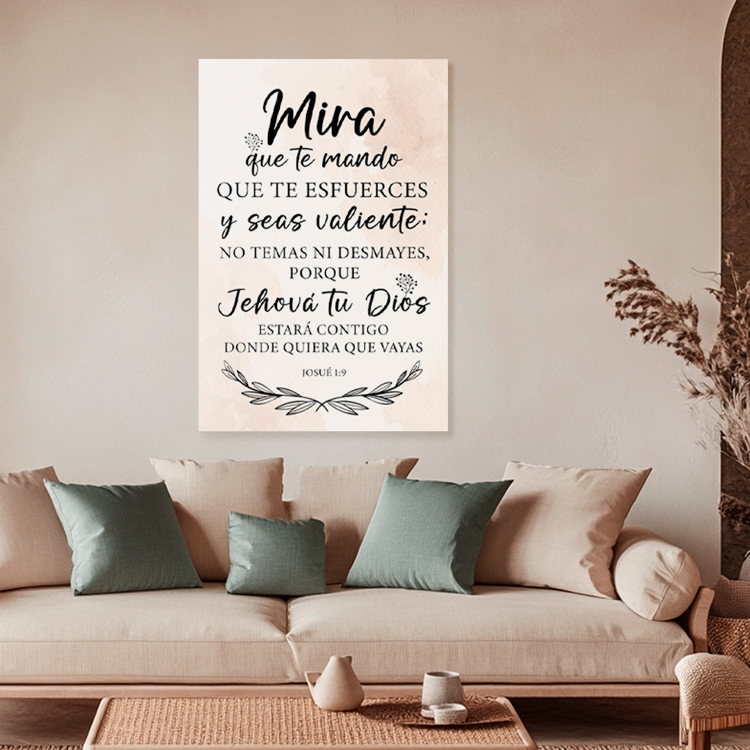 "JOSHUA 1:9" decorative painting