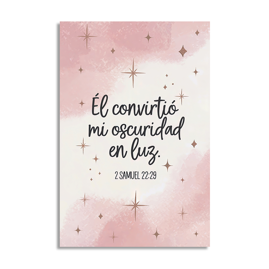 "2 SAMUEL 22:29" cuadro decorativo