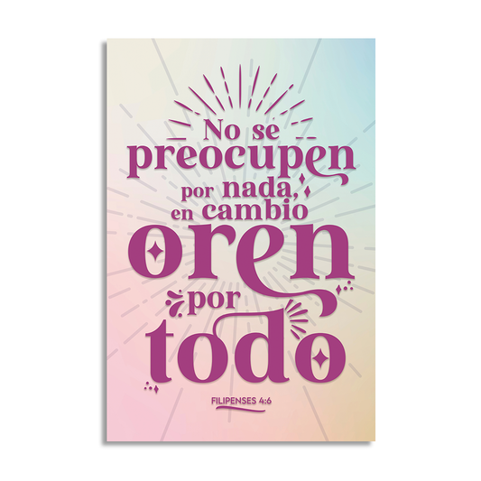 "FILIPENSES 4:6" cuadro decorativo