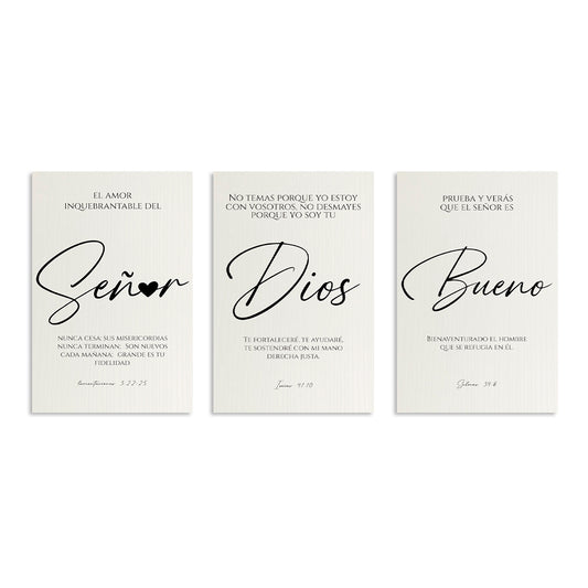 "SEÑOR, DIOS, BUENO" set de cuadros decorativos