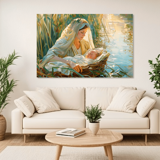 DIVINE PROTECTION (EXODUS 2:1-6) DECORATIVE PICTURE