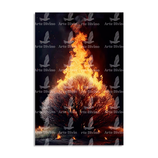 ETERNAL FLAME (EXODUS 3:2-10) DECORATIVE PICTURE