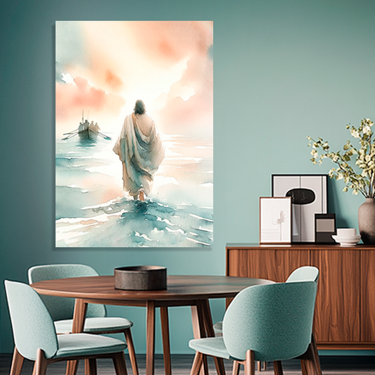 ON THE WATERS (MATTHEW 14:25) DECORATIVE PICTURE