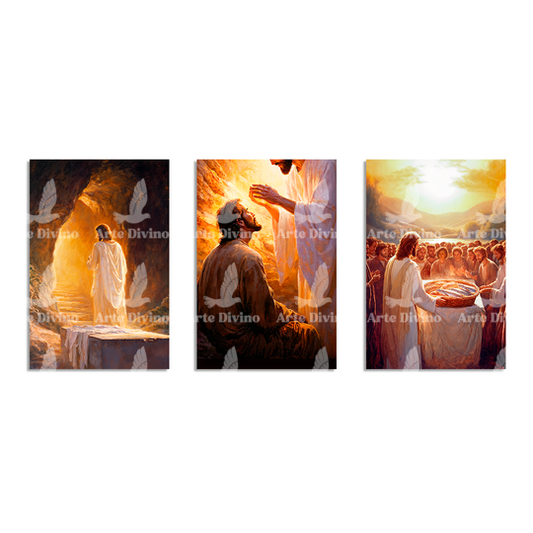 "GOD'S MIRACLES" SET OF DECORATIVE PAINTINGS
