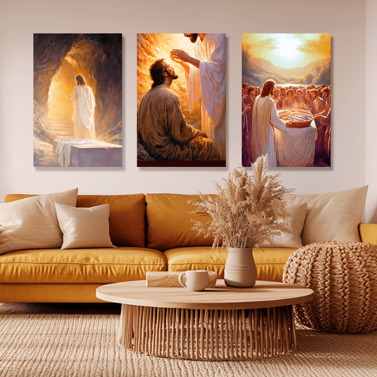 "GOD'S MIRACLES" SET OF DECORATIVE PAINTINGS