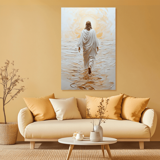 LUZ EN LAS AGUAS (MATEO 14:25-31) CUADRO DECORATIVO