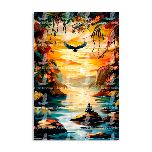 HE GUIDES ME (OIL) (PSALM 91) DECORATIVE PAINTING