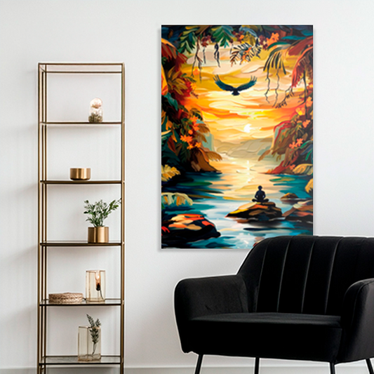 HE GUIDES ME (OIL) (PSALM 91) DECORATIVE PAINTING
