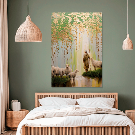 MY GOOD SHEPHERD (OIL) (PSALM 23) DECORATIVE PAINTING