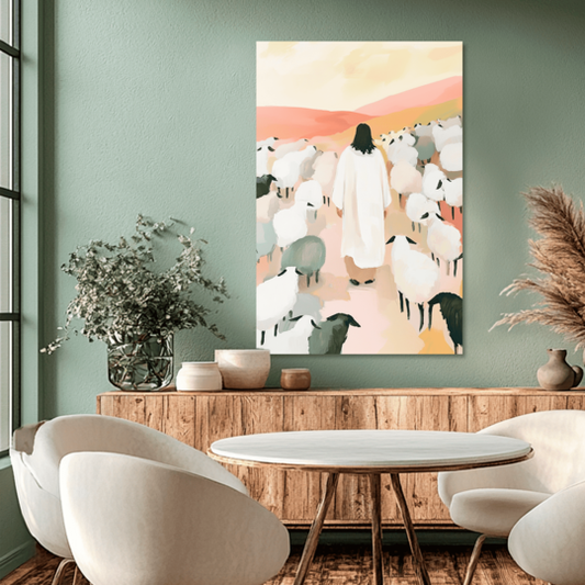 FOLLOWING THE SHEPHERD (PSALM 23) DECORATIVE PICTURE