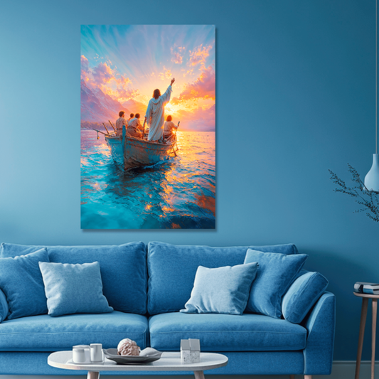 CALM IN THE STORM (MATTHEW 8:23) DECORATIVE PICTURE