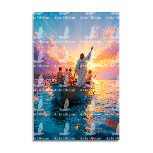 CALM IN THE STORM (MATTHEW 8:23) DECORATIVE PICTURE