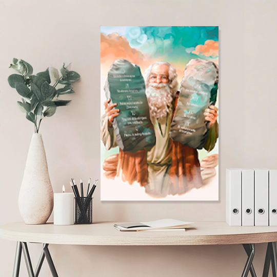 EL TESORO DE LOS 10 MANDAMIENTOS (ÉXODO 34:1-35) CUADRO DECORATIVO