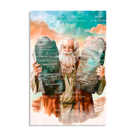 EL TESORO DE LOS 10 MANDAMIENTOS (ÉXODO 34:1-35) CUADRO DECORATIVO