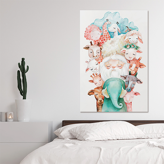 NOAH'S ANIMALS (GENESIS 7:1-24) DECORATIVE PICTURE