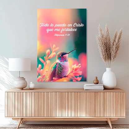CRISTO ME FORTALECE (FILIPENSES 4:13) CUADRO DECORATIVO