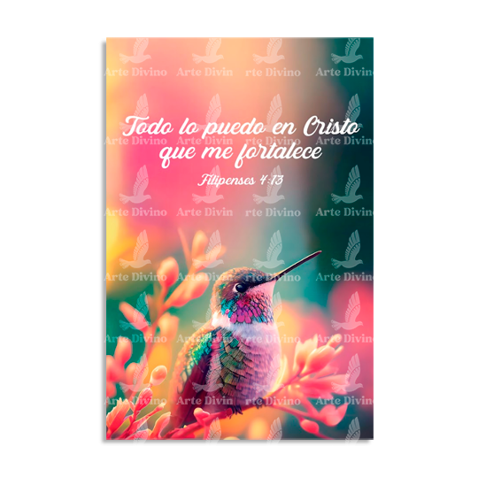 CRISTO ME FORTALECE (FILIPENSES 4:13) CUADRO DECORATIVO