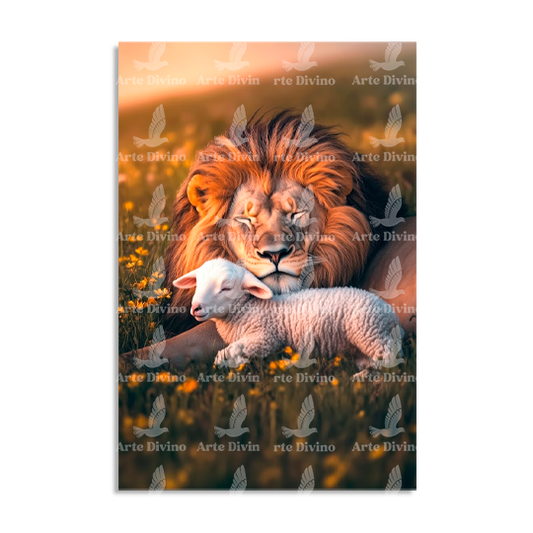 DIVINE HARMONY (LION AND LAMB) DECORATIVE PAINTING