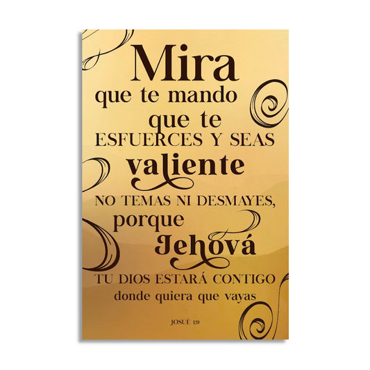 "JOSHUA 1:9" decorative painting