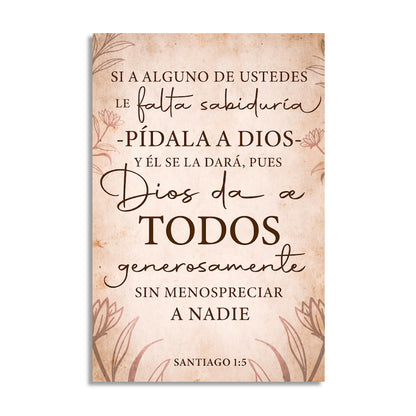 "SANTIAGO 1:5" decorative painting