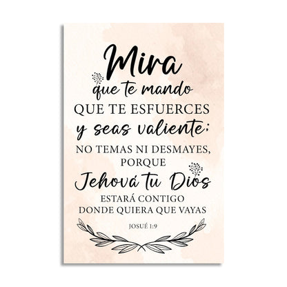 "JOSHUA 1:9" decorative painting
