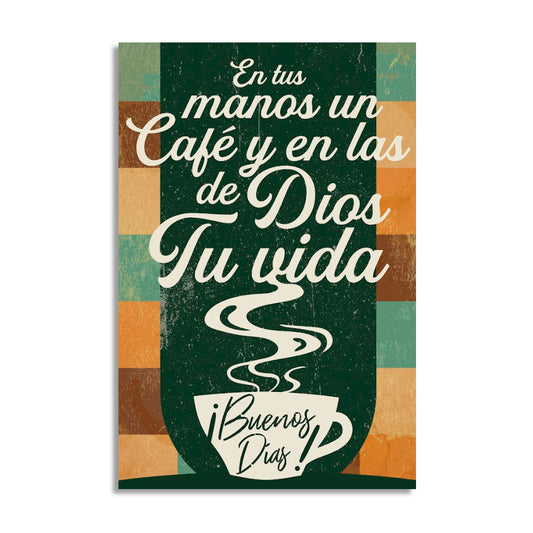"COFFEE and GOD" decorative painting