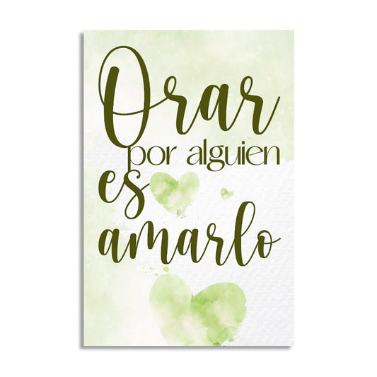 "PRAYING IS LOVE" decorative painting