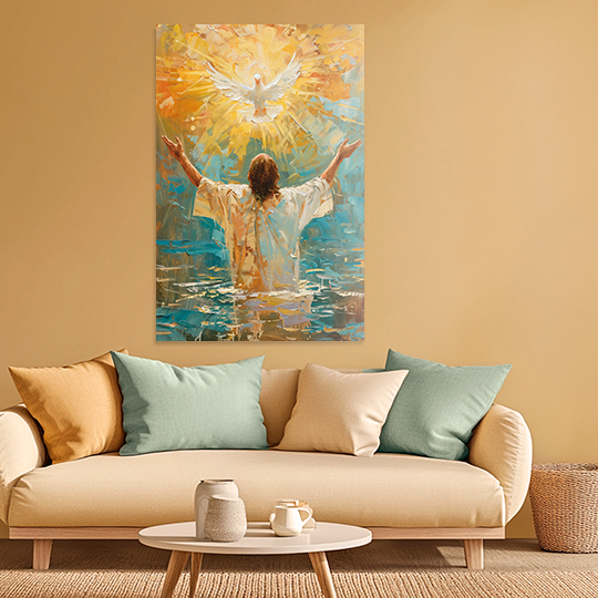 OPEN HEAVENS (MATTHEW 3:13-17) DECORATIVE PICTURE