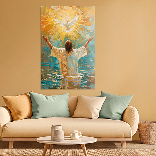 OPEN HEAVENS (MATTHEW 3:13-17) DECORATIVE PICTURE