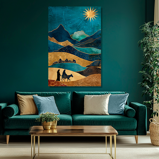 SILENT NIGHT (LUKE 2:4-5) DECORATIVE PICTURE
