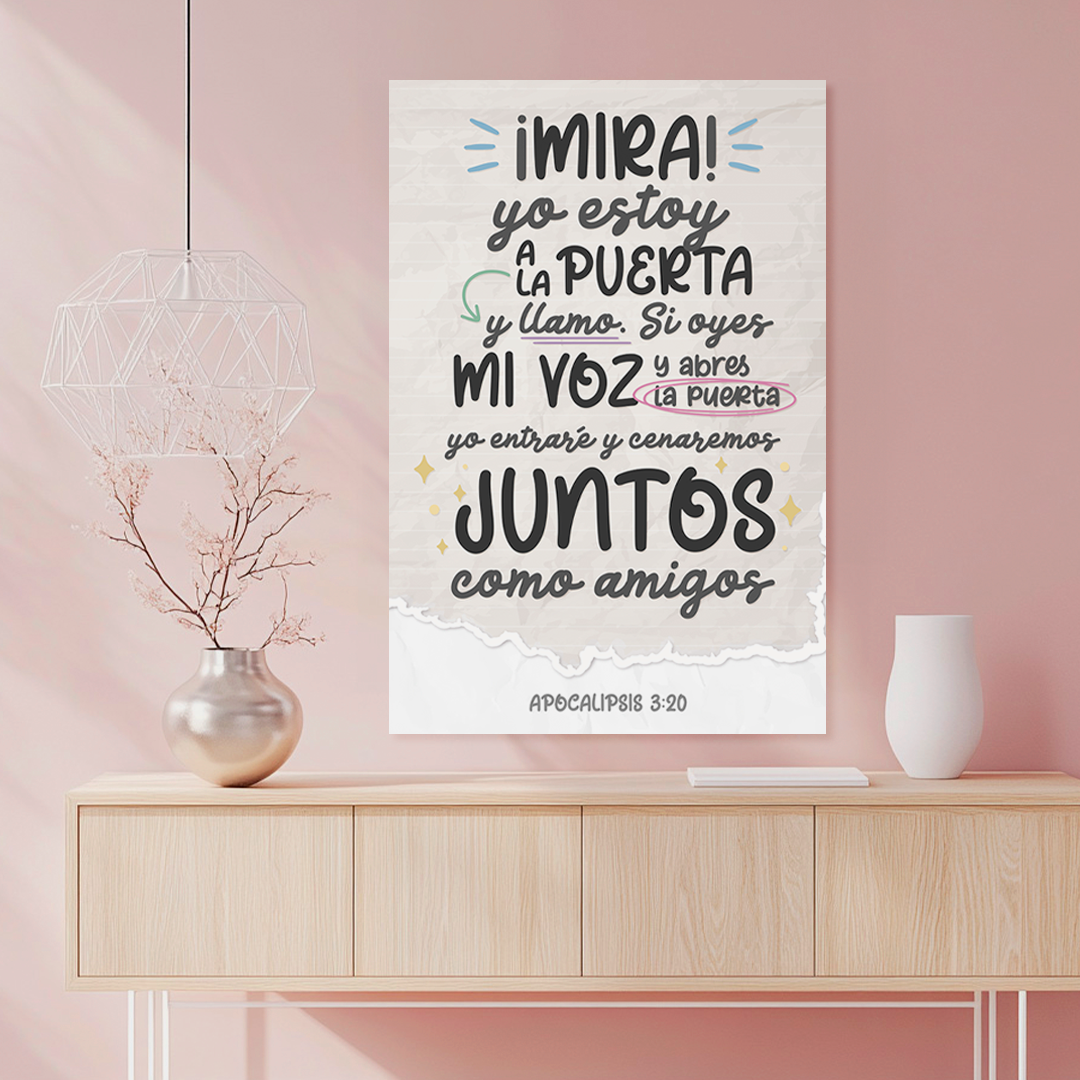 "REVELATION 3:20" decorative painting