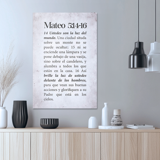 "MATTHEW 5:14-16" decorative painting