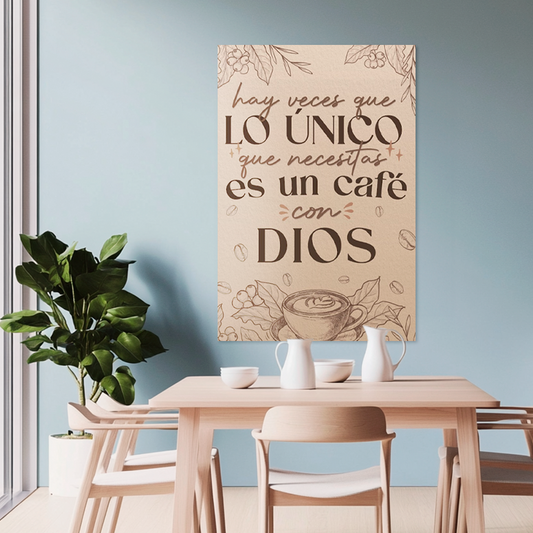"COFFEE WITH GOD" decorative painting