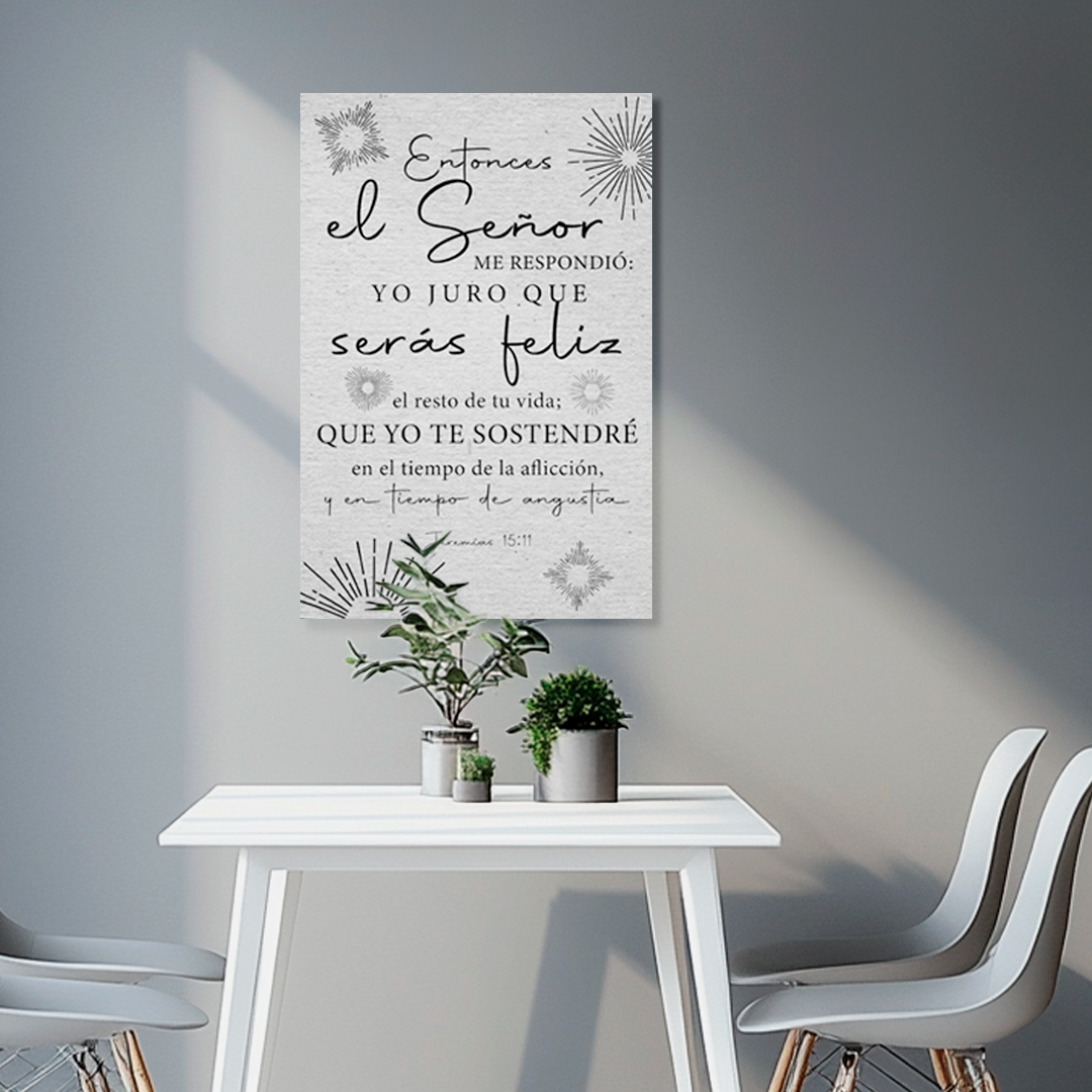 "JEREMIAH 15:11" decorative painting